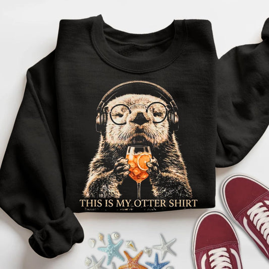 My Otter Shirt, Sweatshirt in Black - Dolce Reverie