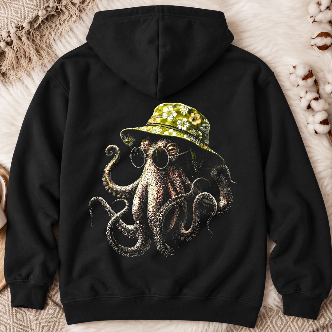 Summer Octopus Back Print Hoodie