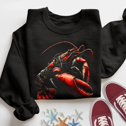 Steampunk Lobster Sweatshirt in Black - Dolce Reverie