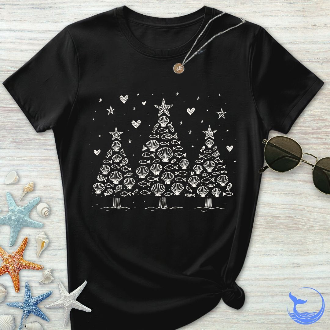 Seashell Christmas Trees Women's T-Shirt