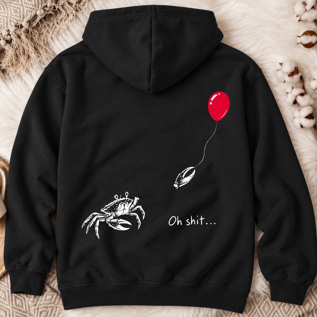 Oh...Crab Back Print Hoodie
