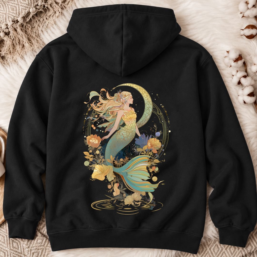 Whimsical Mermaid Back Print Hoodie