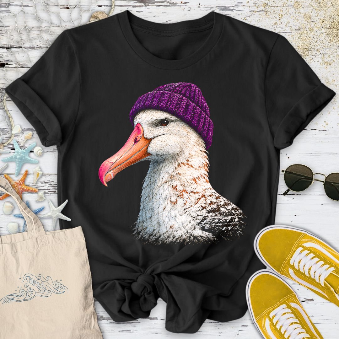 Winter Albatross T-Shirt in Black - Dolce Reverie