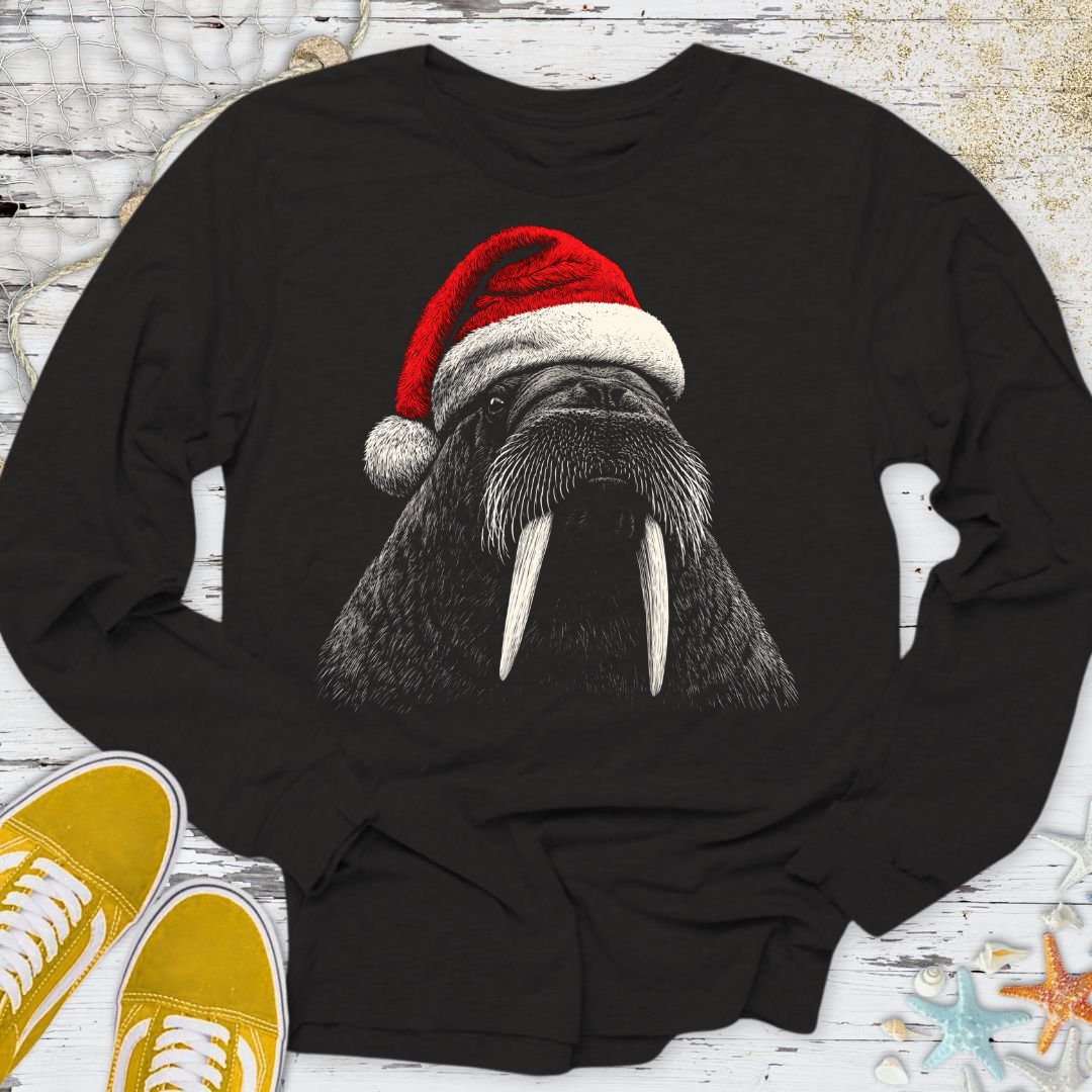 Santa Walrus Long Sleeve Tee
