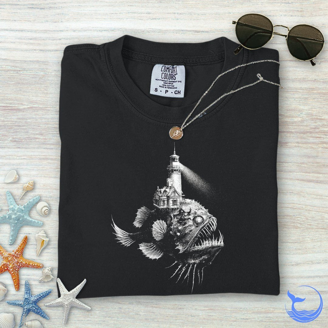 Lighthouse Anglerfish Comfort Colors T-Shirt