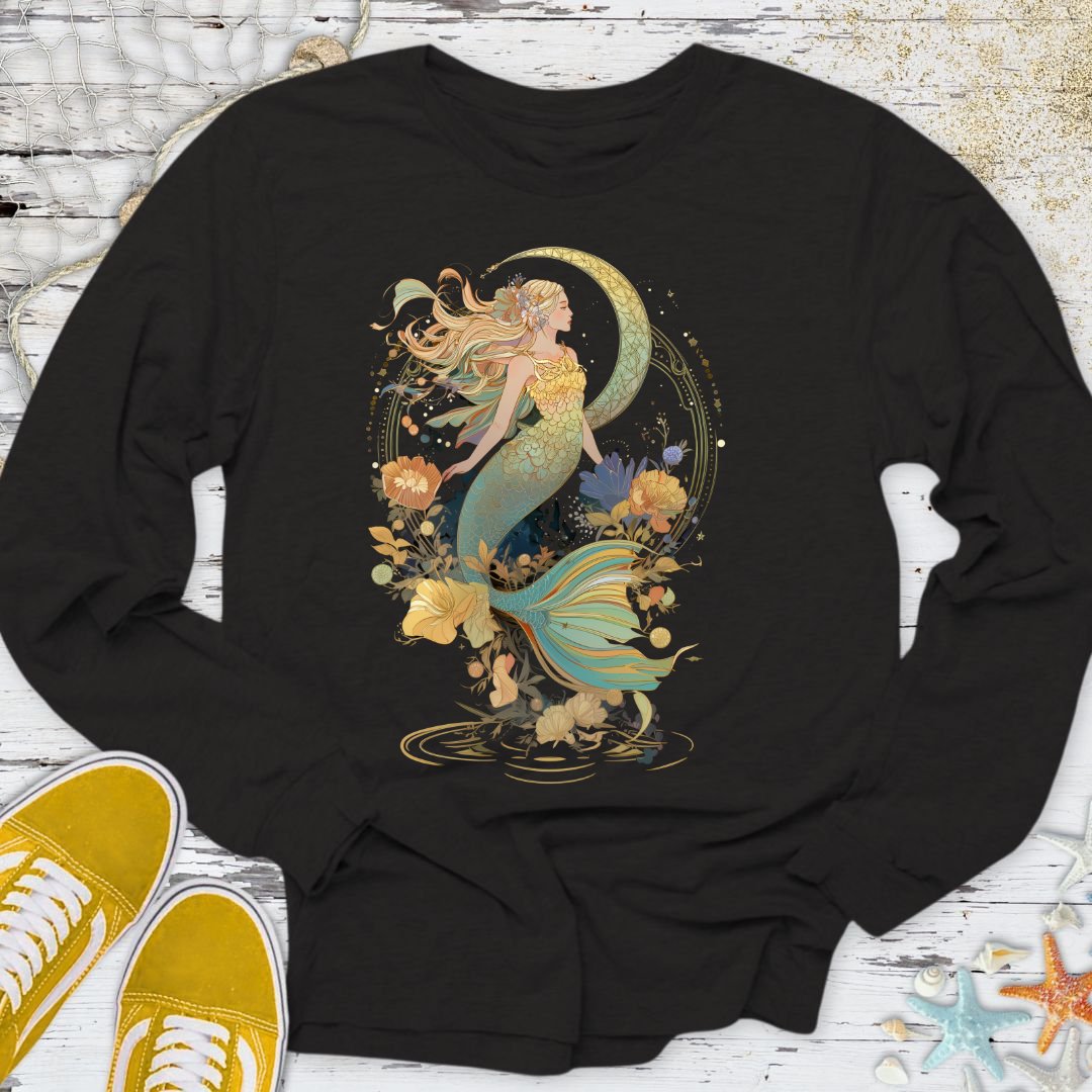 Whimsical Mermaid Long Sleeve Tee