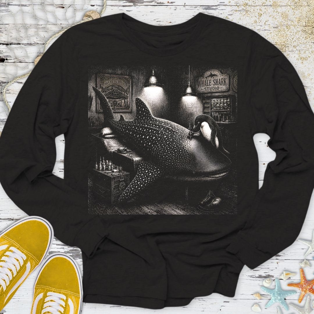 Whale Shark Tattoo Long Sleeve Tee