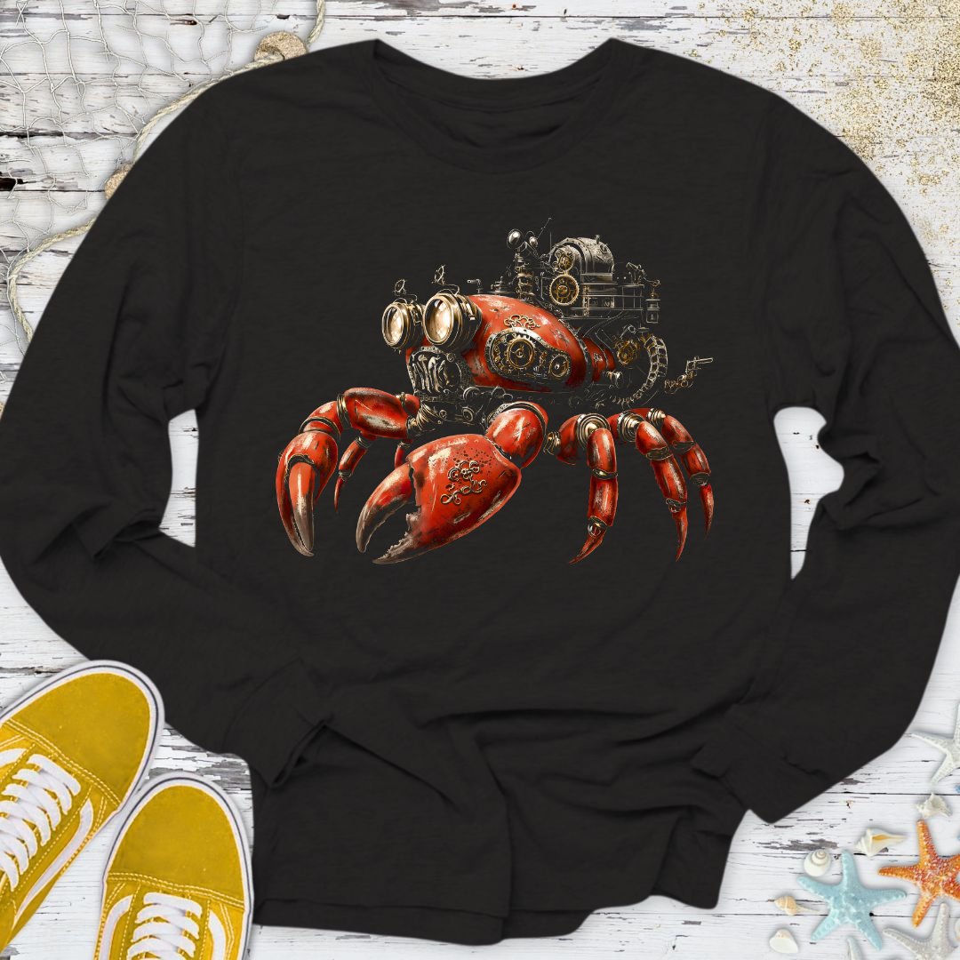 Steampunk Crab Long Sleeve Tee