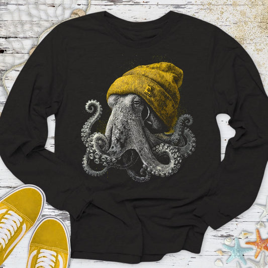 Winter Octopus Long Sleeve Tee