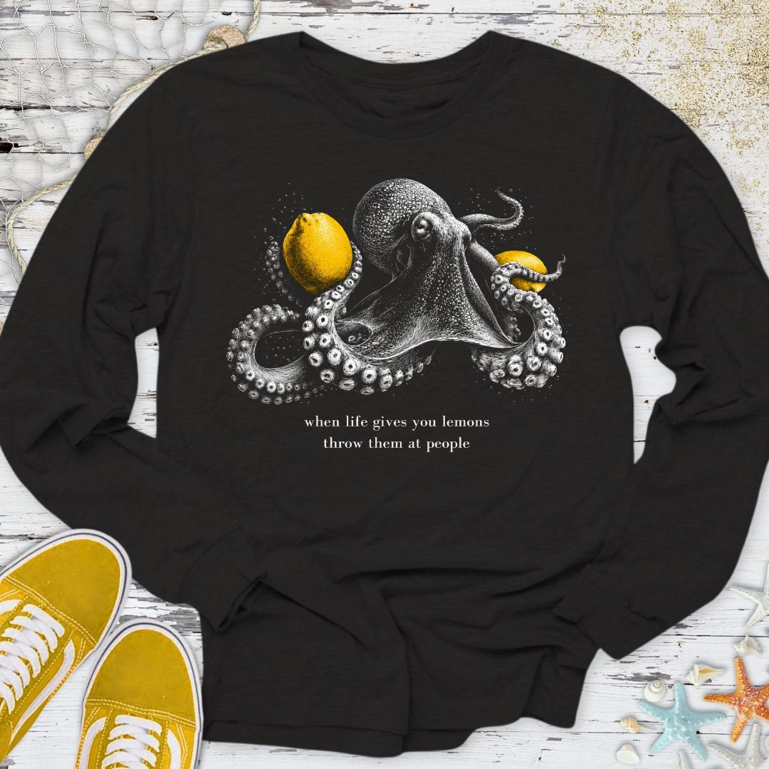 Lemons, Octopus Long Sleeve Tee