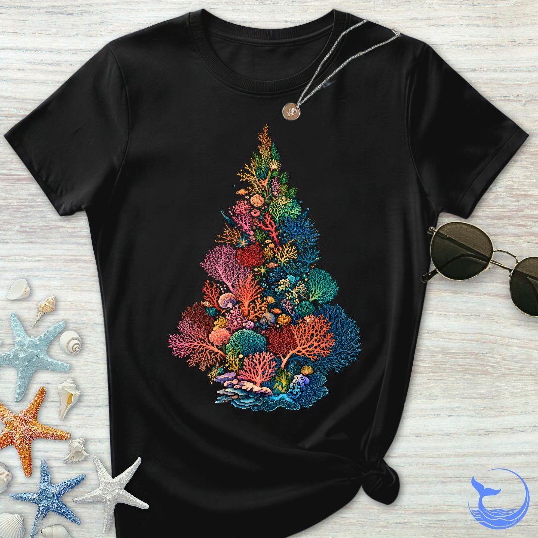Coral Christmas Tree Women's T-Shirt