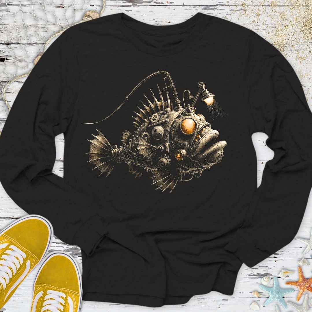 Steampunk Anglerfish Long Sleeve Tee