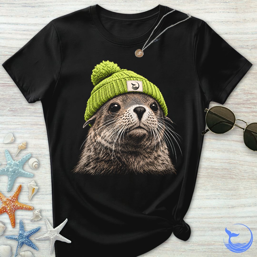 Green Beanie Seal Women's T-Shirt