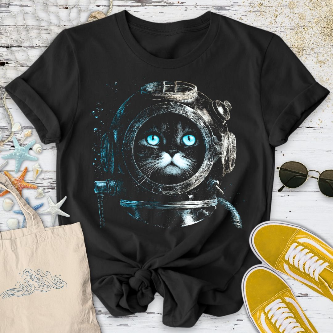 Deep Diver Cat T-Shirt