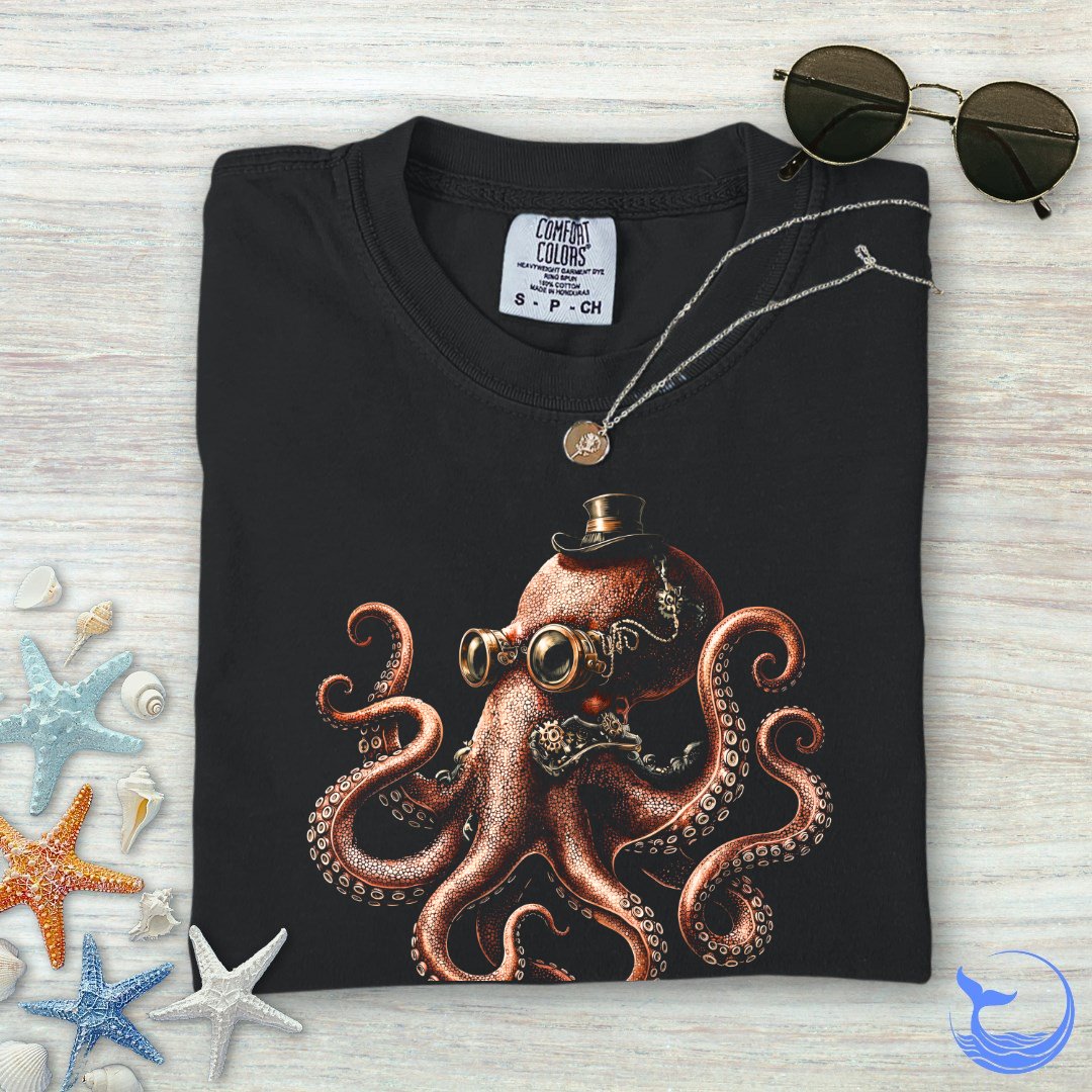 Steampunk Octopus Comfort Colors T-Shirt