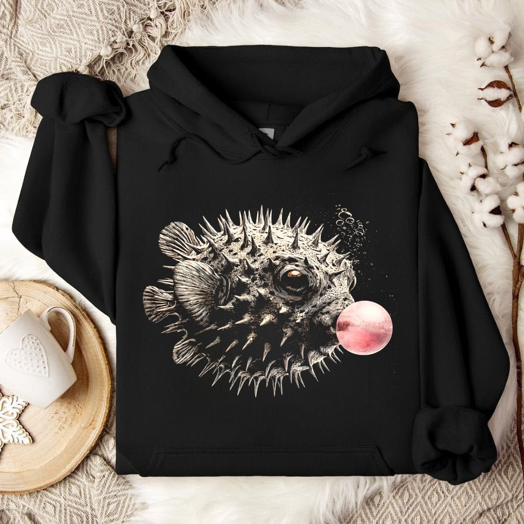 Bubblegum Pufferfish Hoodie