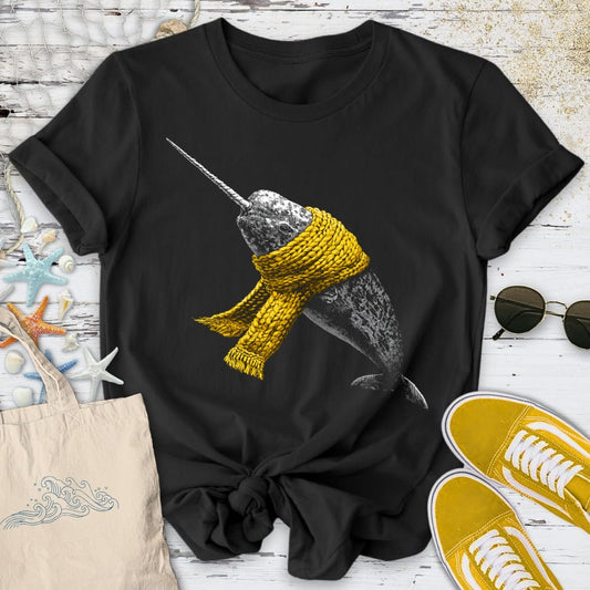 Winter Narwhal T-Shirt in Black - Dolce Reverie
