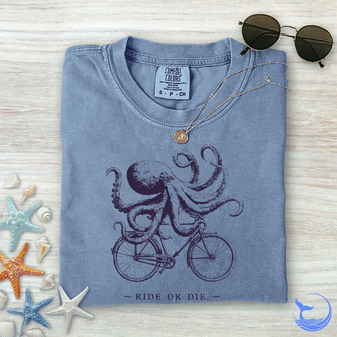 Ride Or Die Octopus Comfort Colors T-Shirt
