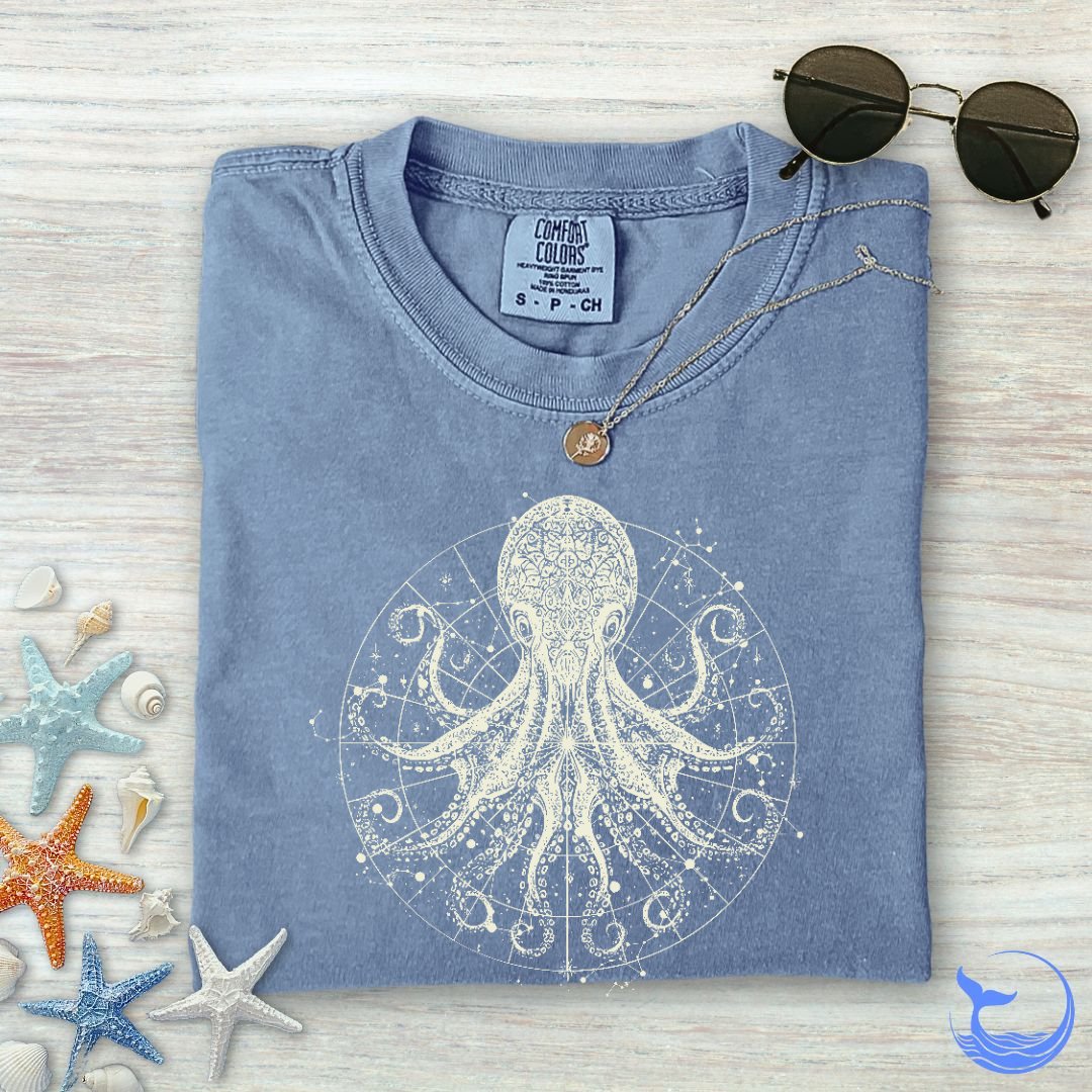 Celestial Octopus Comfort Colors T-Shirt