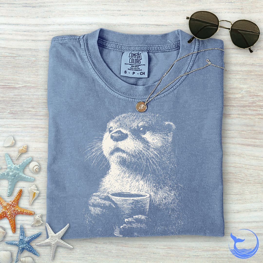 Coffee Otter Comfort Colors T-Shirt