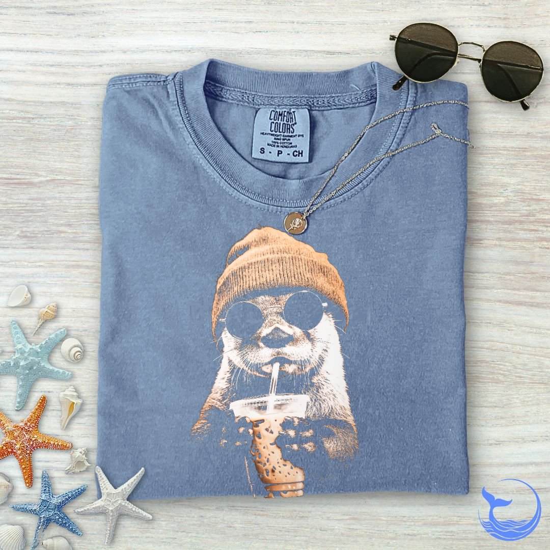Hipster Otter Comfort Colors T-Shirt