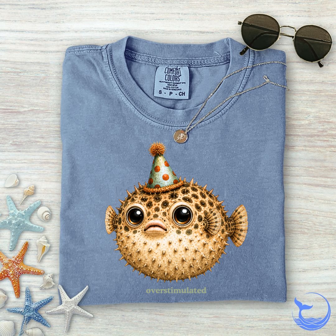 Overstimulated Pufferfish Comfort Colors T-Shirt