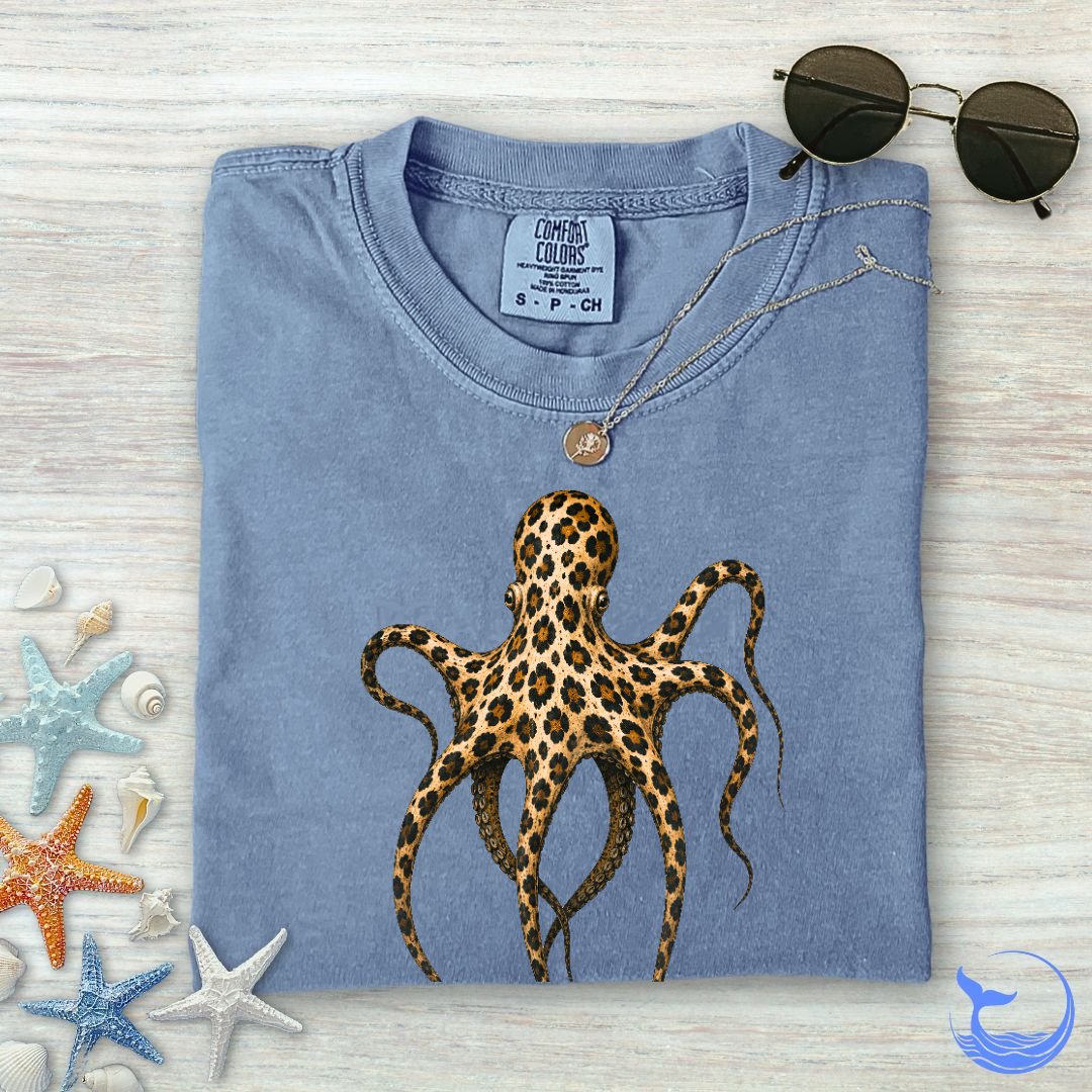 Cheetah Octopus Comfort Colors T-Shirt