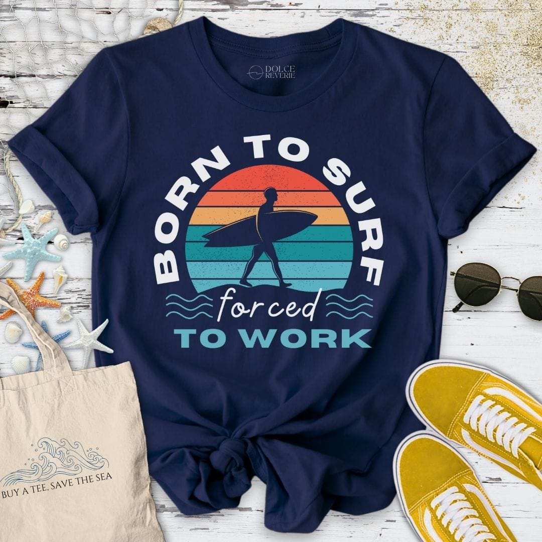 Born To Surf T-Shirt Navy / S