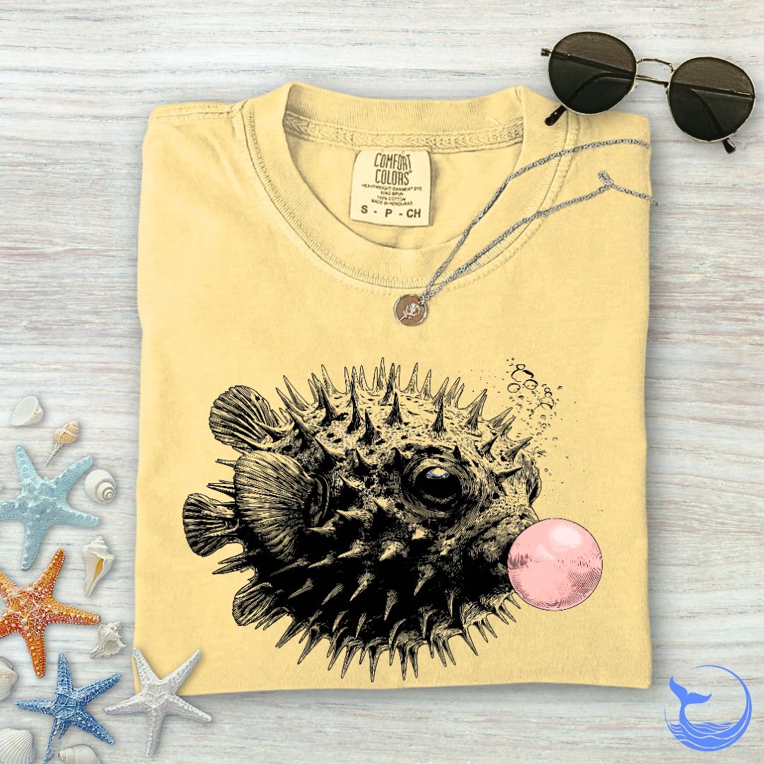 Bubblegum Pufferfish Comfort Colors T-Shirt