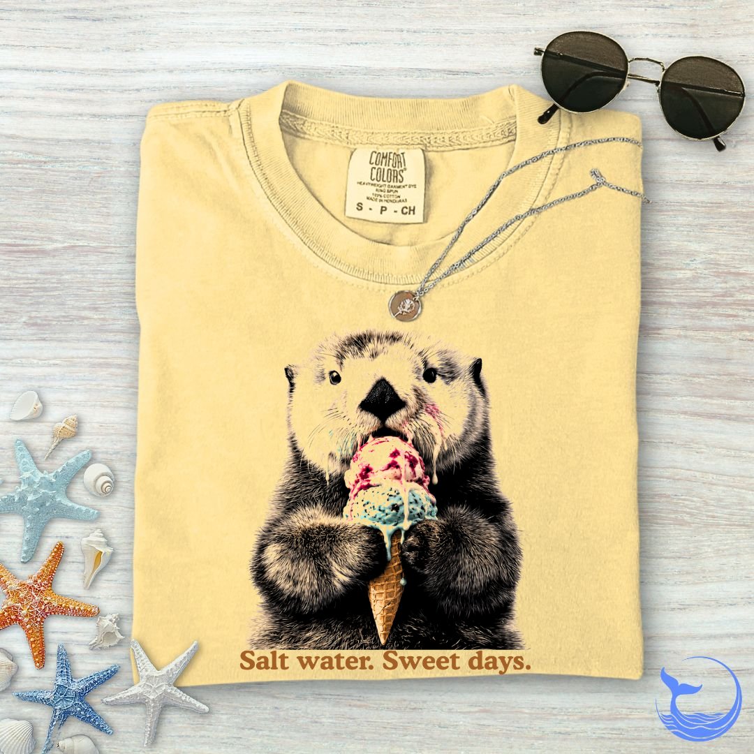 Salt Water Sweet Days Otter Comfort Colors T-Shirt