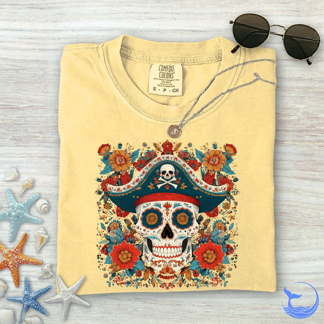 Mexican Pirate Skull Comfort Colors T-Shirt