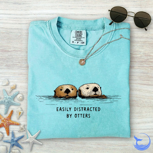 Distracted By Otters Comfort Colors T-Shirt