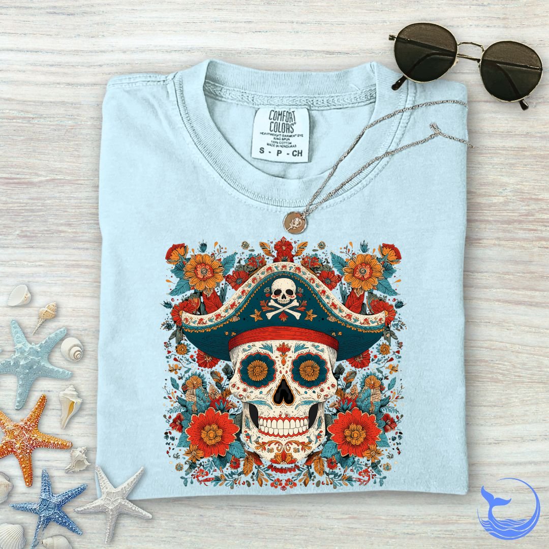 Mexican Pirate Skull Comfort Colors T-Shirt