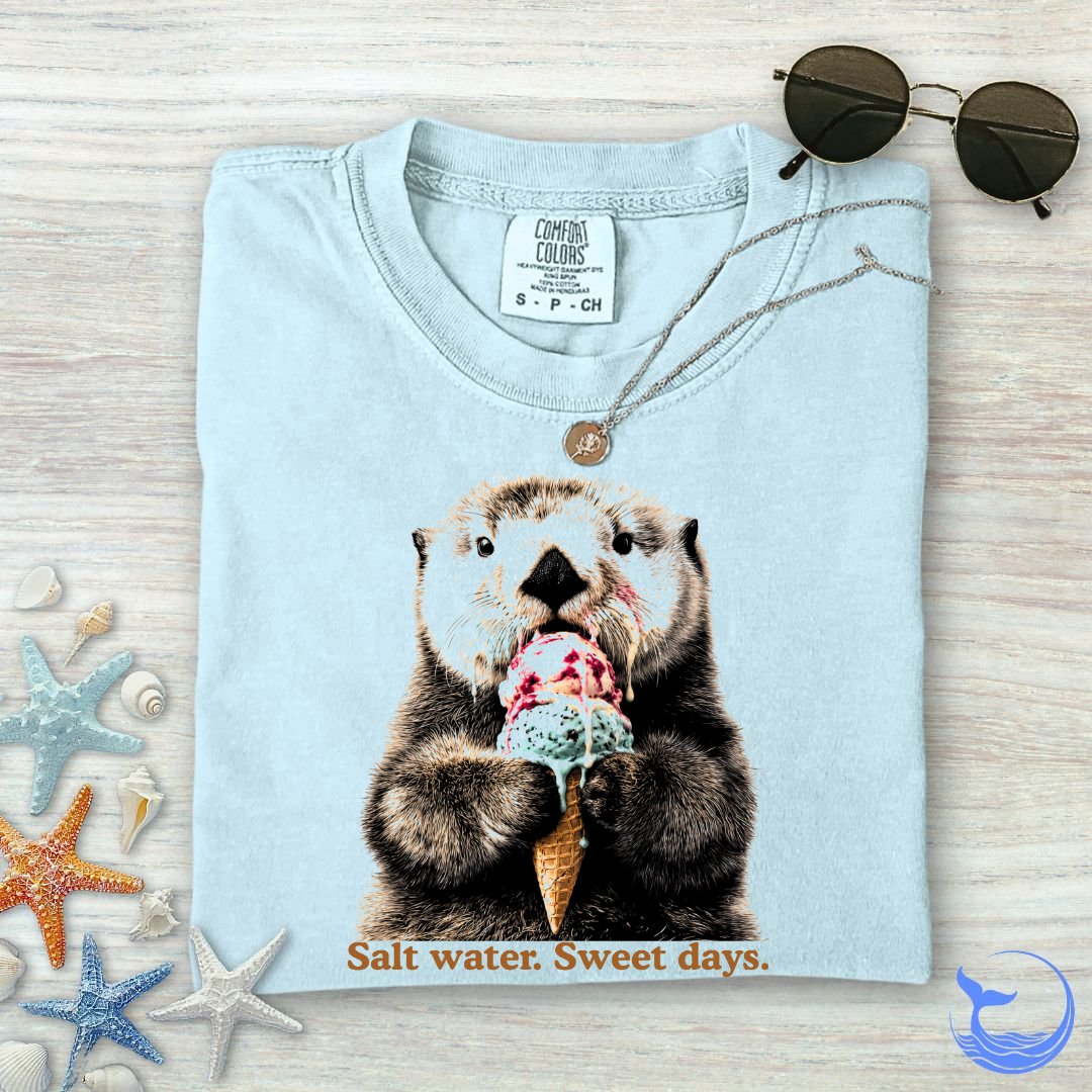 Salt Water Sweet Days Otter Comfort Colors T-Shirt