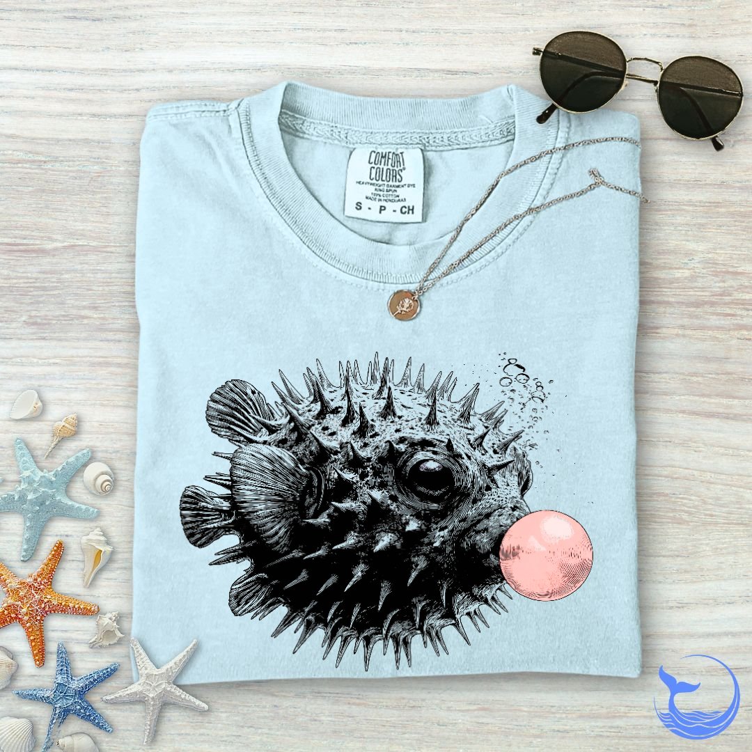 Bubblegum Pufferfish Comfort Colors T-Shirt