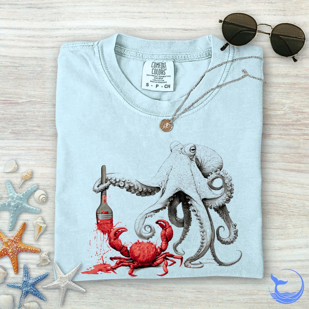 Off To Paint Stuff, Octopus Comfort Colors T-Shirt
