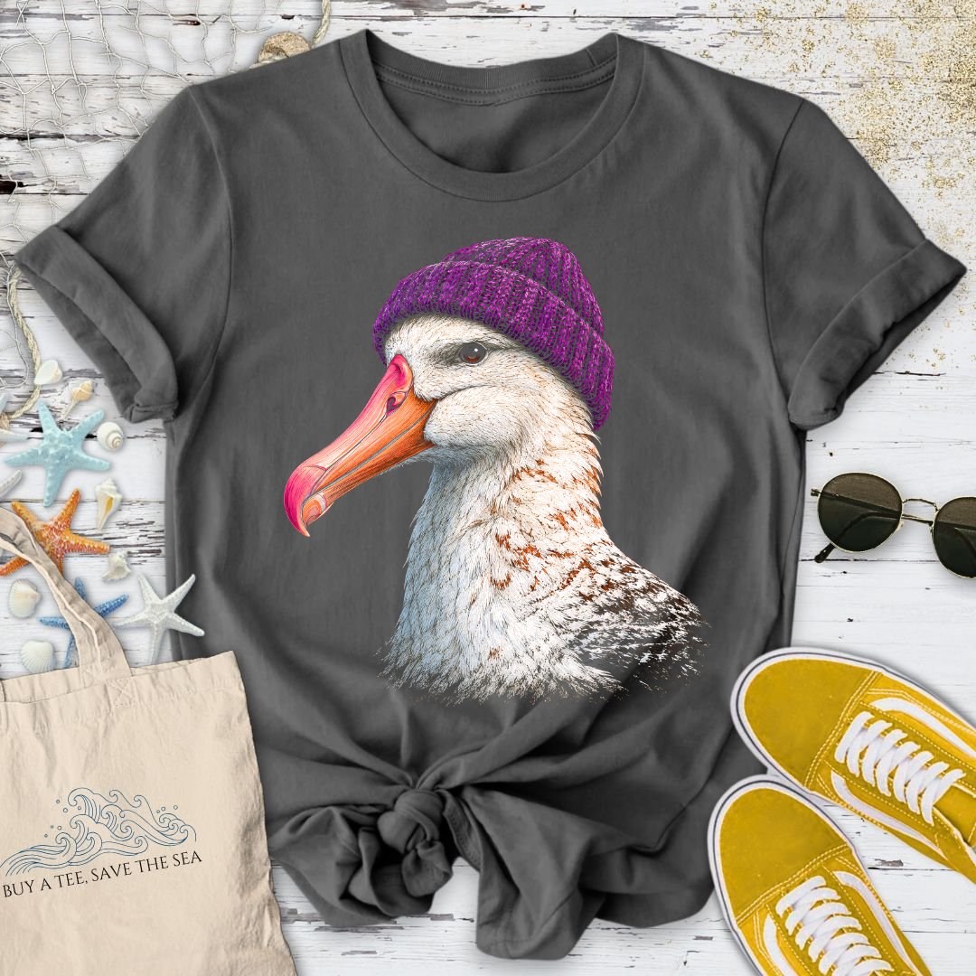 Winter Albatross T-Shirt in Charcoal - Dolce Reverie