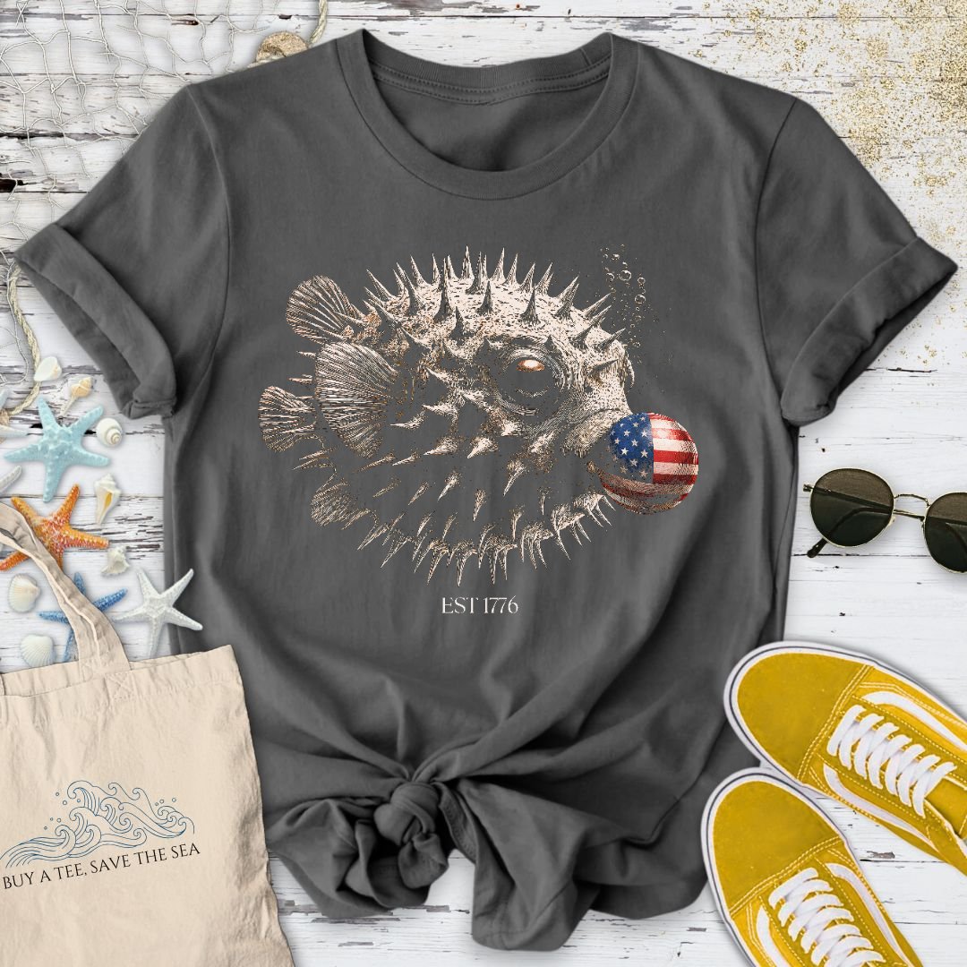 USA Bubblegum Pufferfish T-Shirt