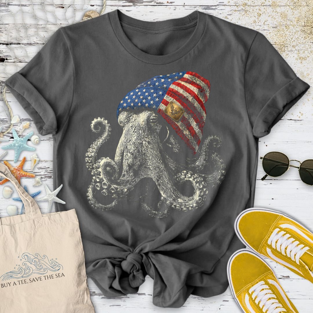 Winter Octopus USA T-Shirt