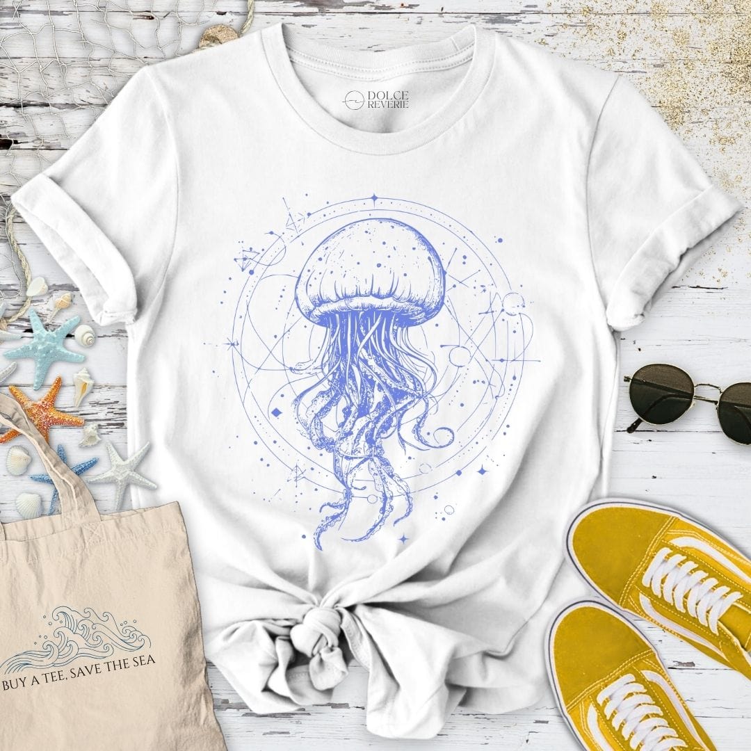 Cosmic Jellyfish T-Shirt White / S
