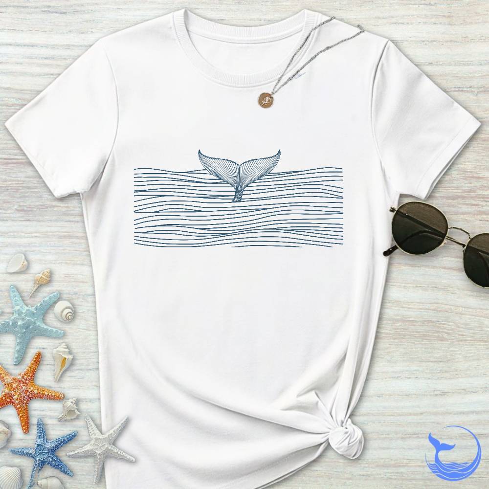 Whale Tail & Sea Of Lines Women's T-Shirt