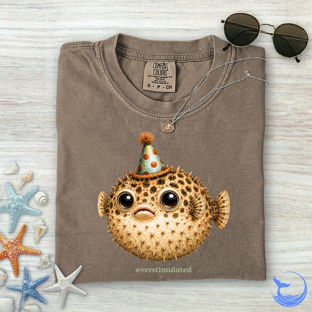 Overstimulated Pufferfish Comfort Colors T-Shirt