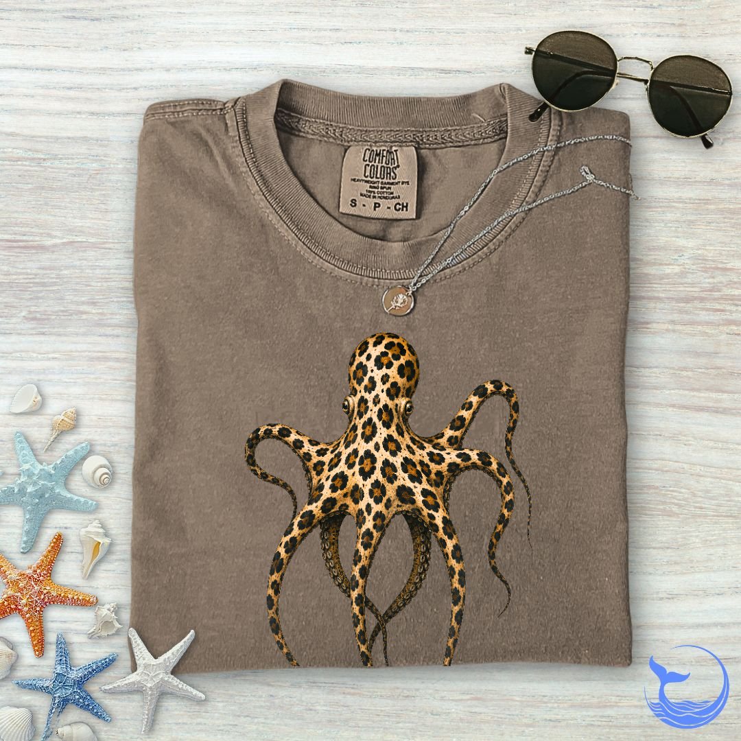 Cheetah Octopus Comfort Colors T-Shirt