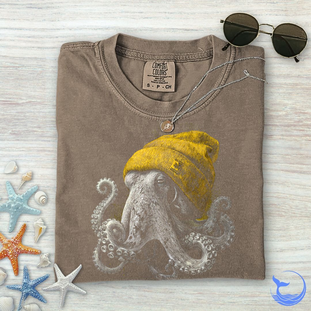 Winter Octopus Comfort Colors T-Shirt