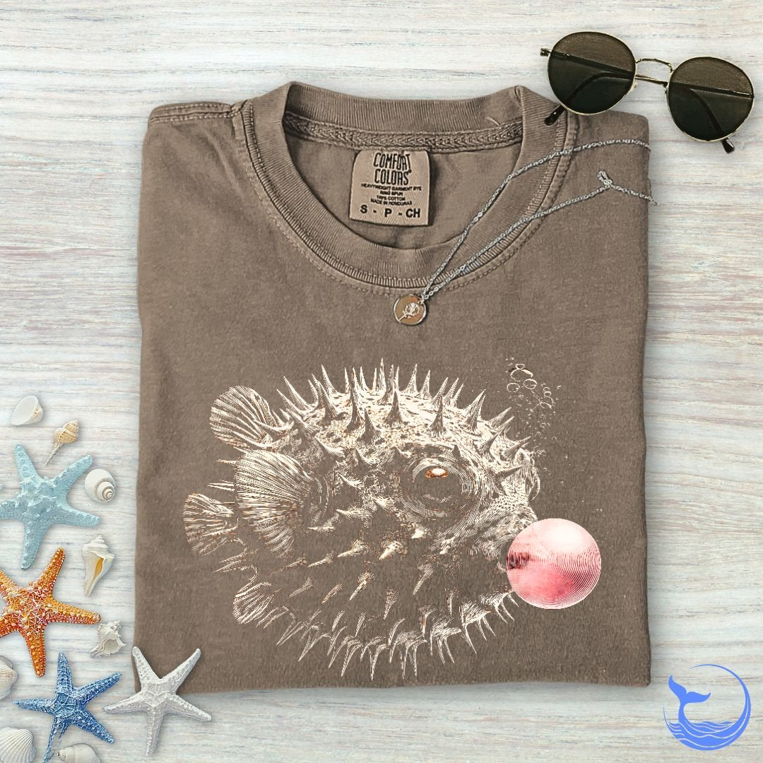 Bubblegum Pufferfish Comfort Colors T-Shirt