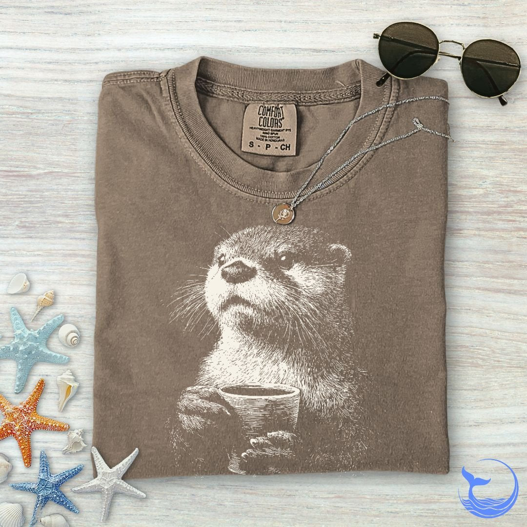 Coffee Otter Comfort Colors T-Shirt