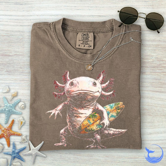 Surfer Axolotl Comfort Colors T-Shirt