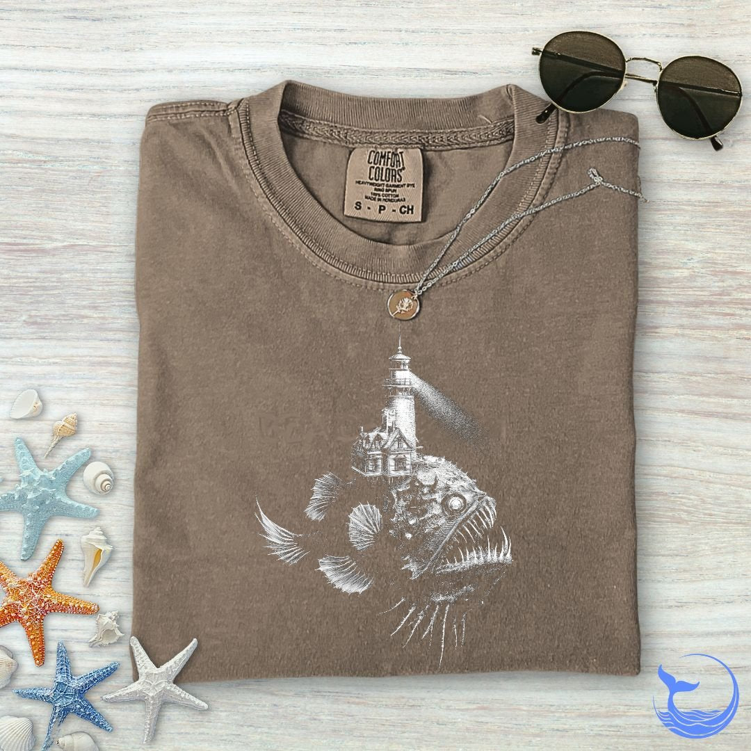 Lighthouse Anglerfish Comfort Colors T-Shirt