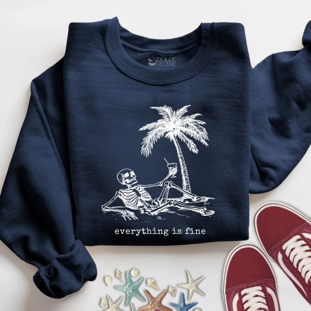 Everything Is Fine Sweatshirt S / Navy