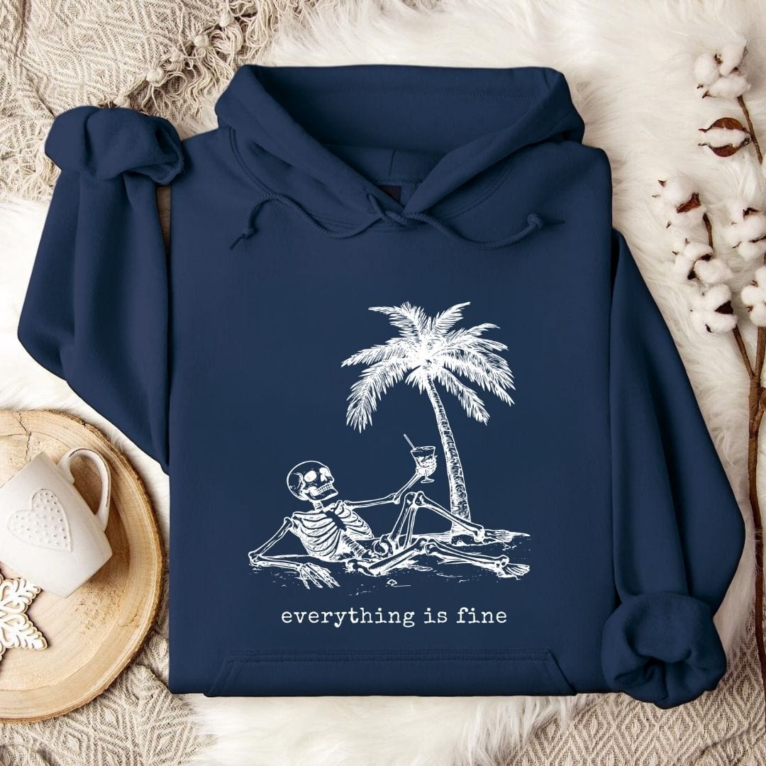 Everything's Fine Hoodie Navy / S